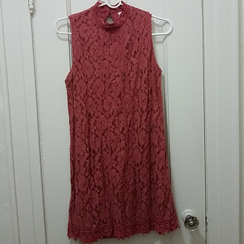 Brick Red Lace Tunic